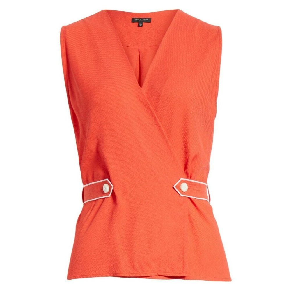 $295 rag & bone Tabitha Sleeveless Top S - Picture 3 of 6